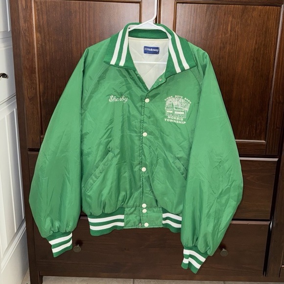 Holloway Other - Vintage Holloway Made In USA Green Unisex Bomber Jacket Morris Township